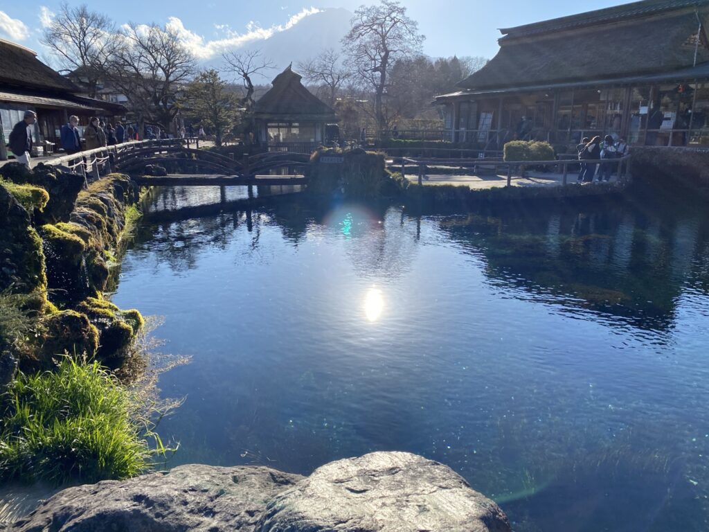 忍野八海の水面