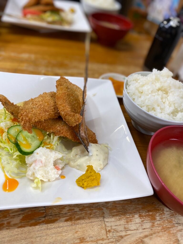 アジフライ定食